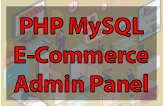 Php Mysql Ecommerce Admin Panel Tutorial